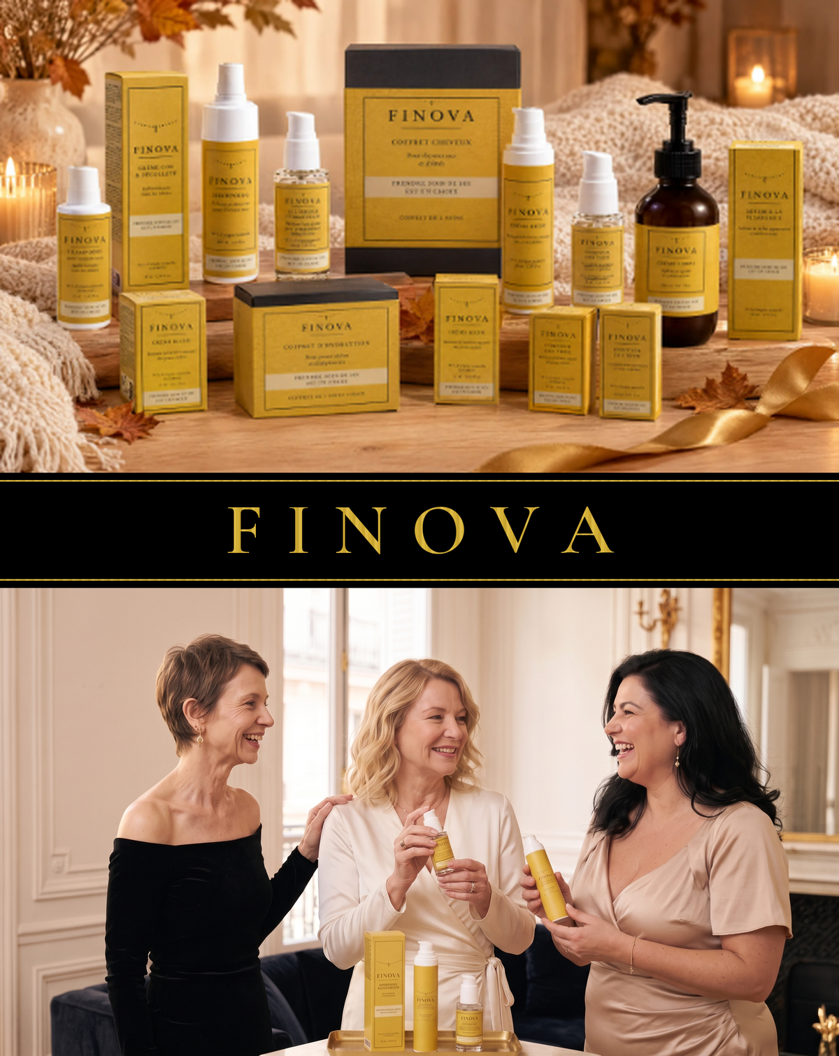 Soins FINOVA et trois femmes qui rient ensemble