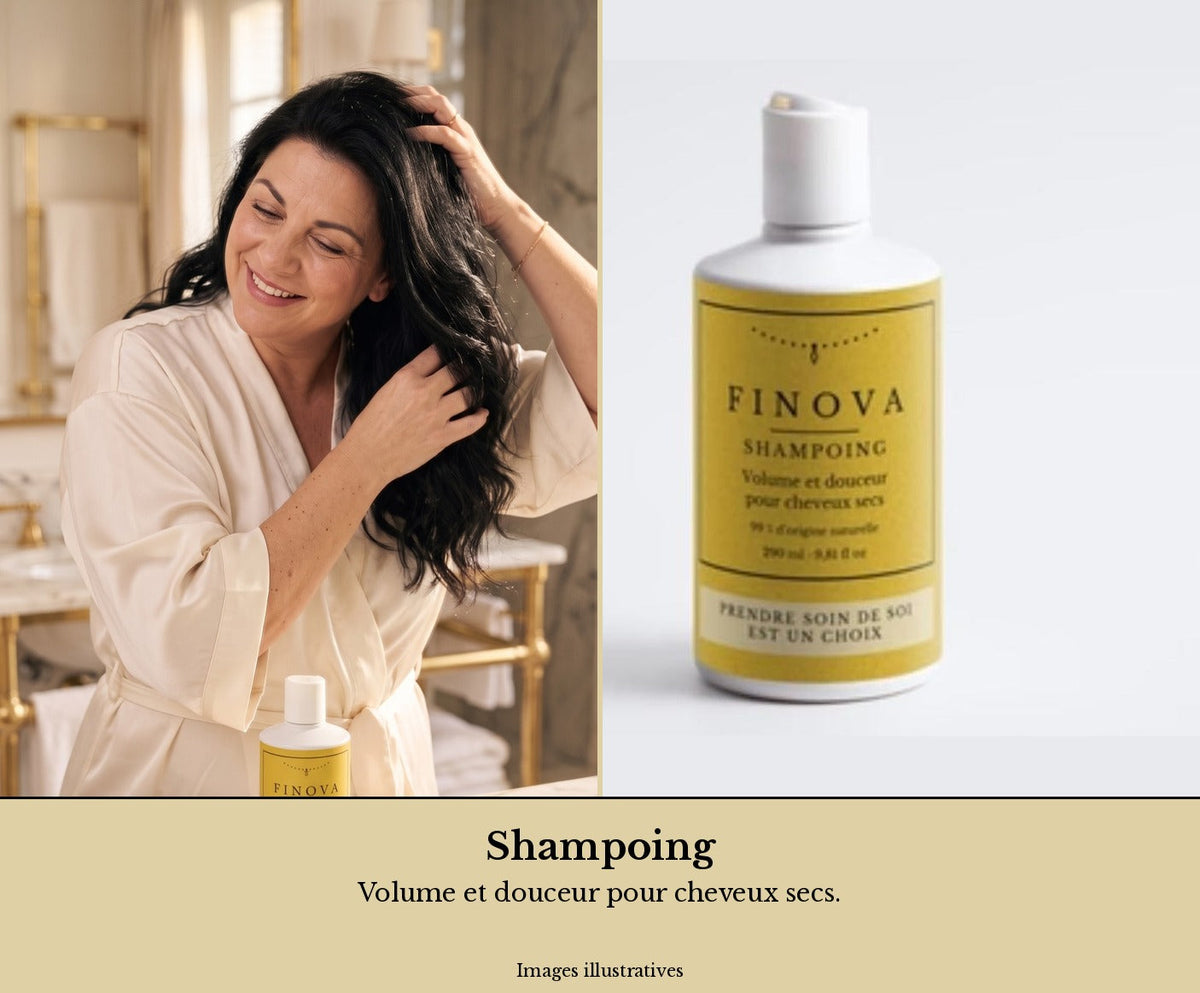 Des cheveux secs qui manquent de volume, un shampoing qui les lave en douceur